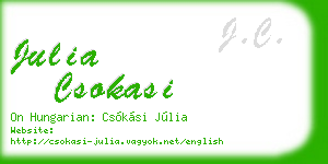 julia csokasi business card