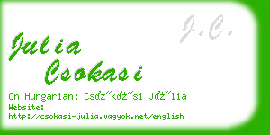 julia csokasi business card